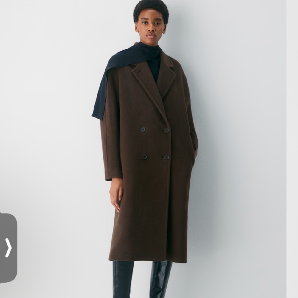 Babaton Aritzia Slouch Coat burnt camel